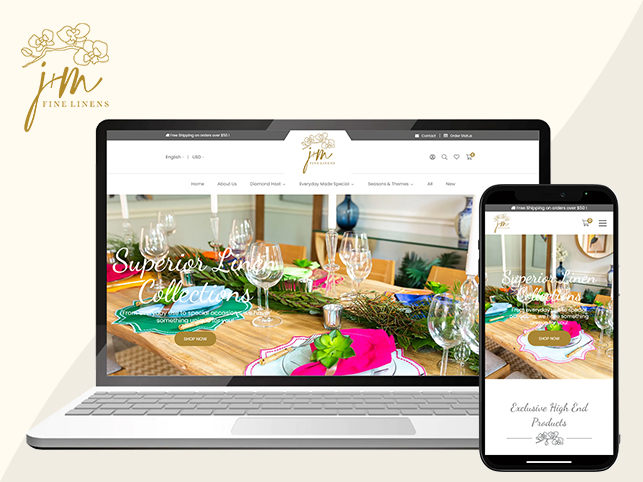 Webgarh Portfolio - JM Fine Linens